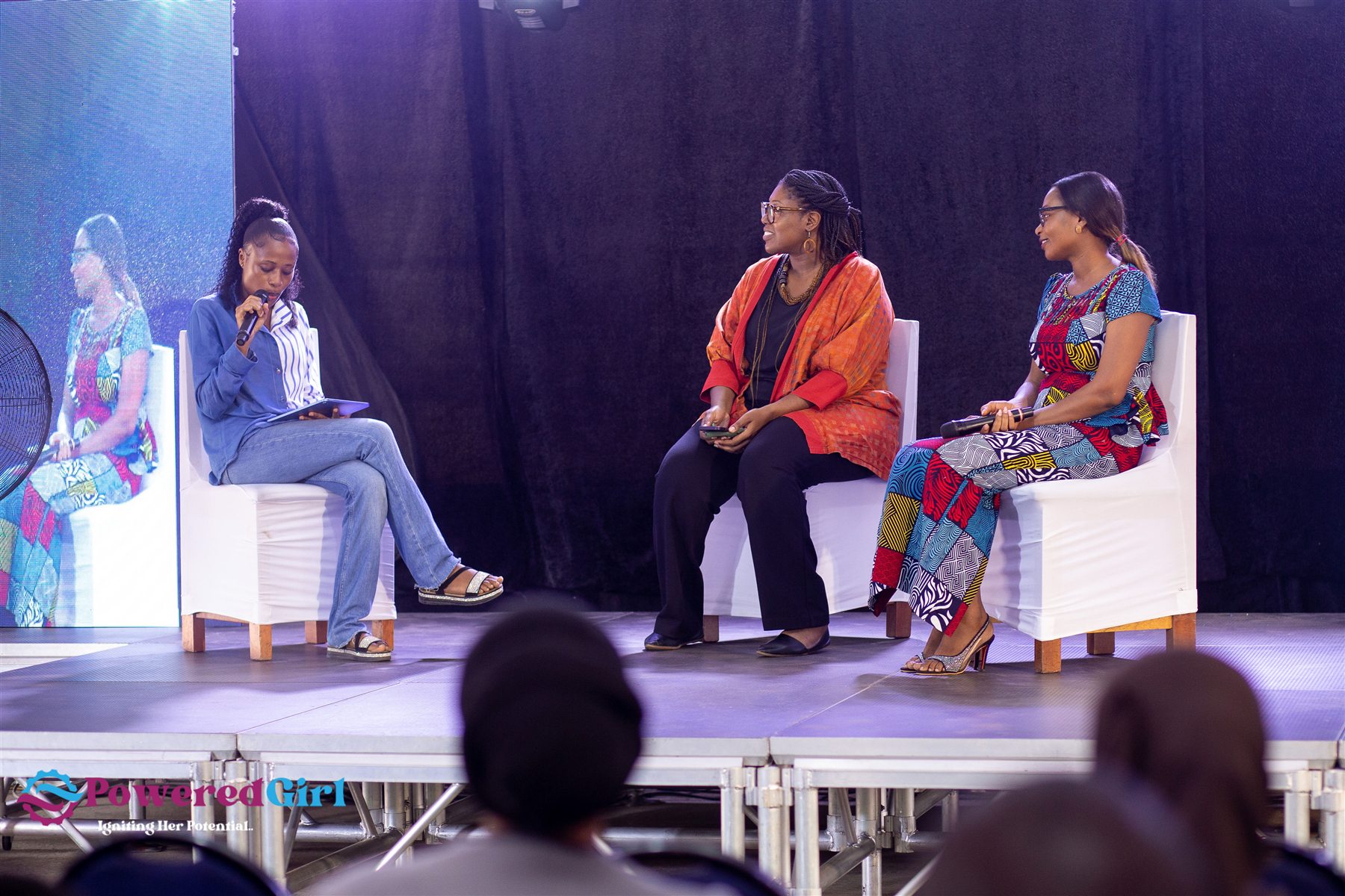 A leadership panel at the Powered Girl Summit